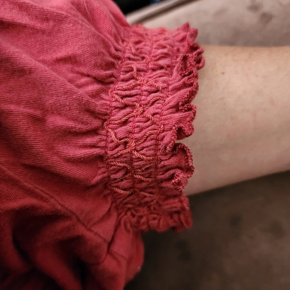 LRL Laren Ralph Lauren Pink Ruffle Neck & Sleeves Pullover Top Women's Plus 1X - Picture 3 of 6